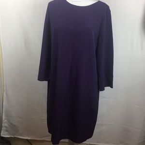 Anne Klein dress cape sleeve new Purple